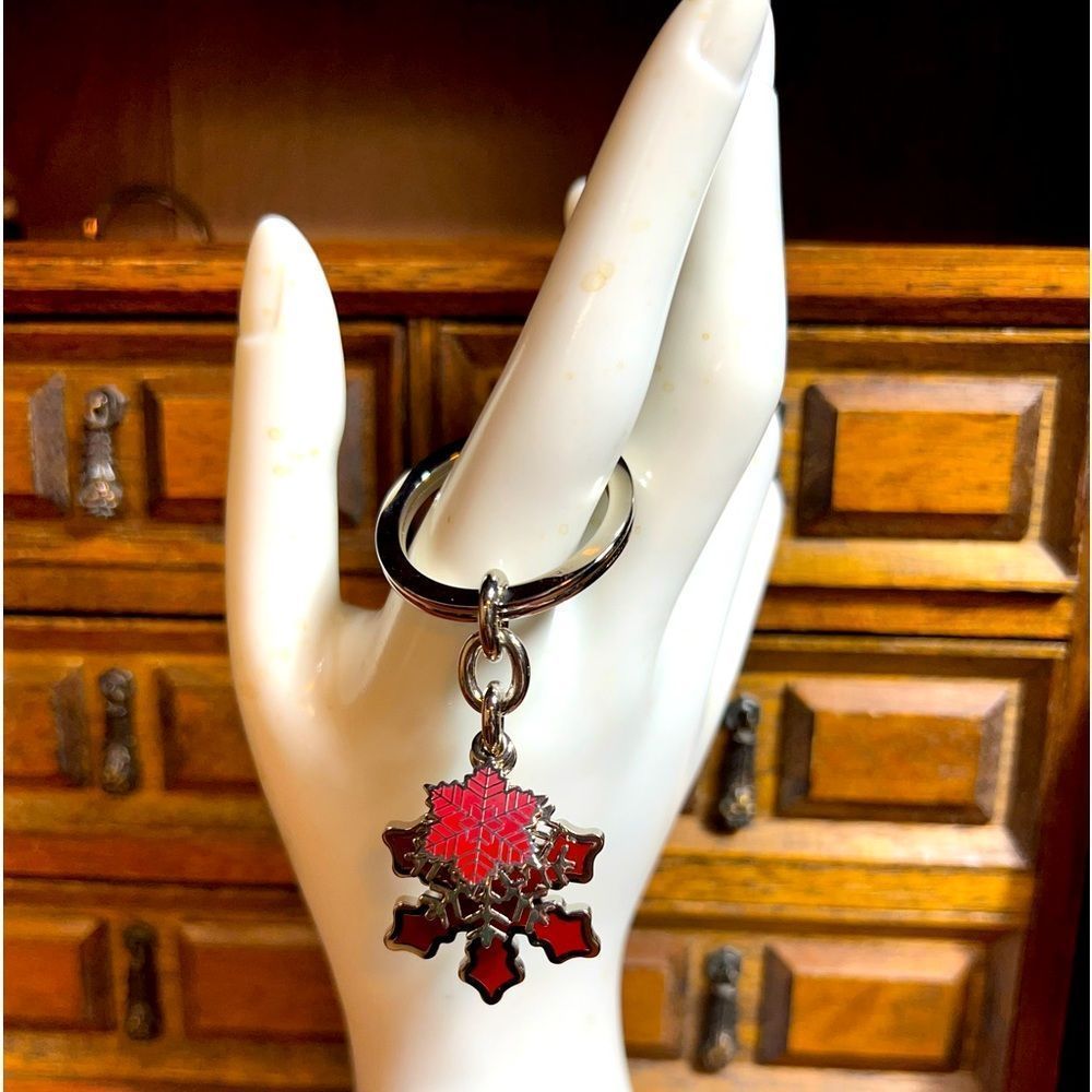 NWOT Authentic Coach Snowflake Keychain/Bag Charm.